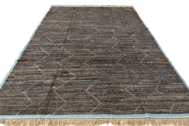 9' x 12' 8 Hand Knotted Moroccan Wool Rug