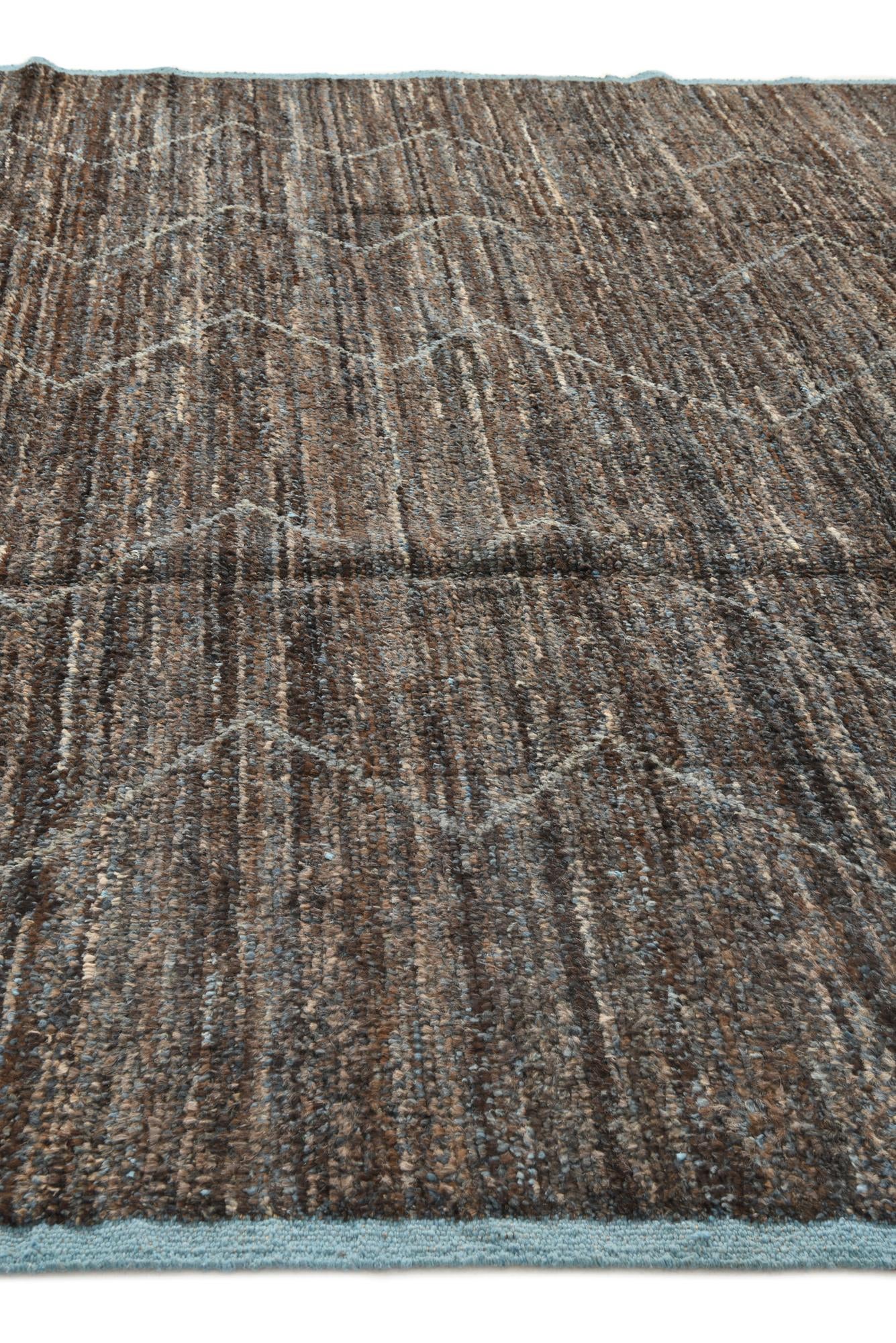 9' x 12' 8 Hand Knotted Moroccan Wool Rug