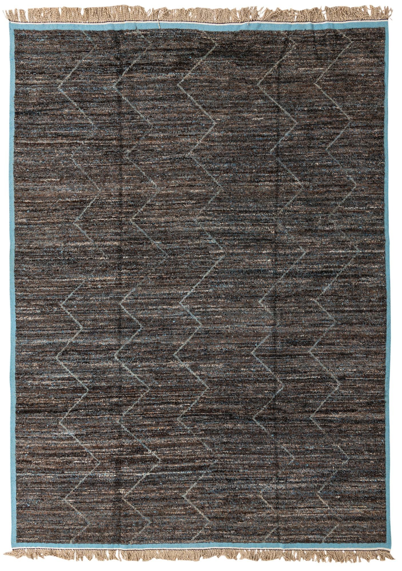 9' x 12' 8 Hand Knotted Moroccan Wool Rug