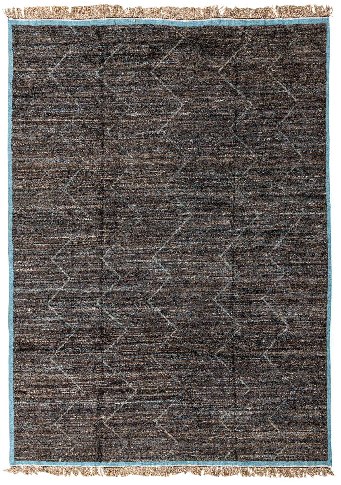 9' x 12' 8 Hand Knotted Moroccan Wool Rug