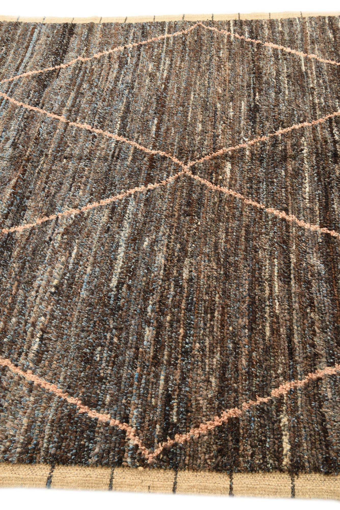 6' 3 x 9' 5 Hand Knotted Moroccan Wool Rug