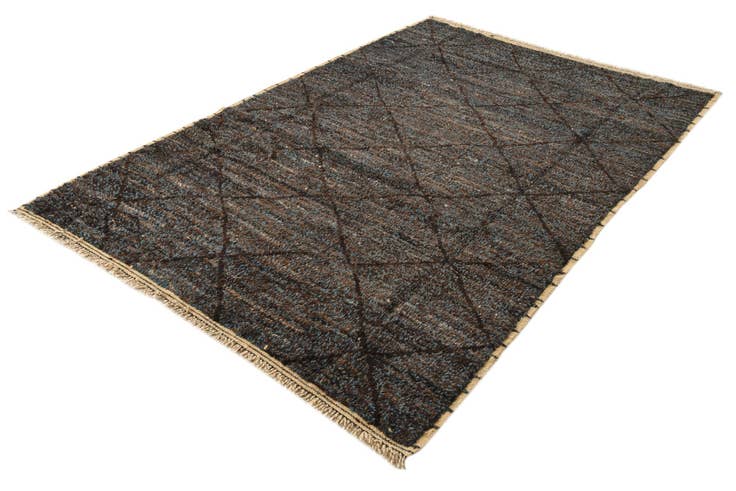 Detail image of 5' 10 x 8' 9 Hand Knotted Moroccan Wool Rug