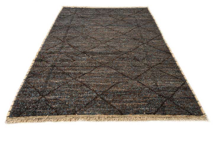 5' 10 x 8' 9 Hand Knotted Moroccan Wool Rug