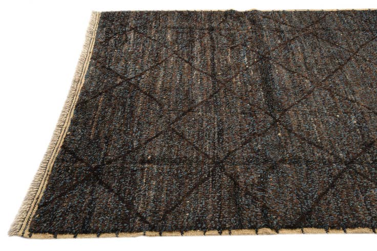 Detail image of 5' 10 x 8' 9 Hand Knotted Moroccan Wool Rug