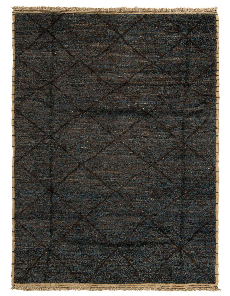 Detail image of 5' 10 x 8' 9 Hand Knotted Moroccan Wool Rug