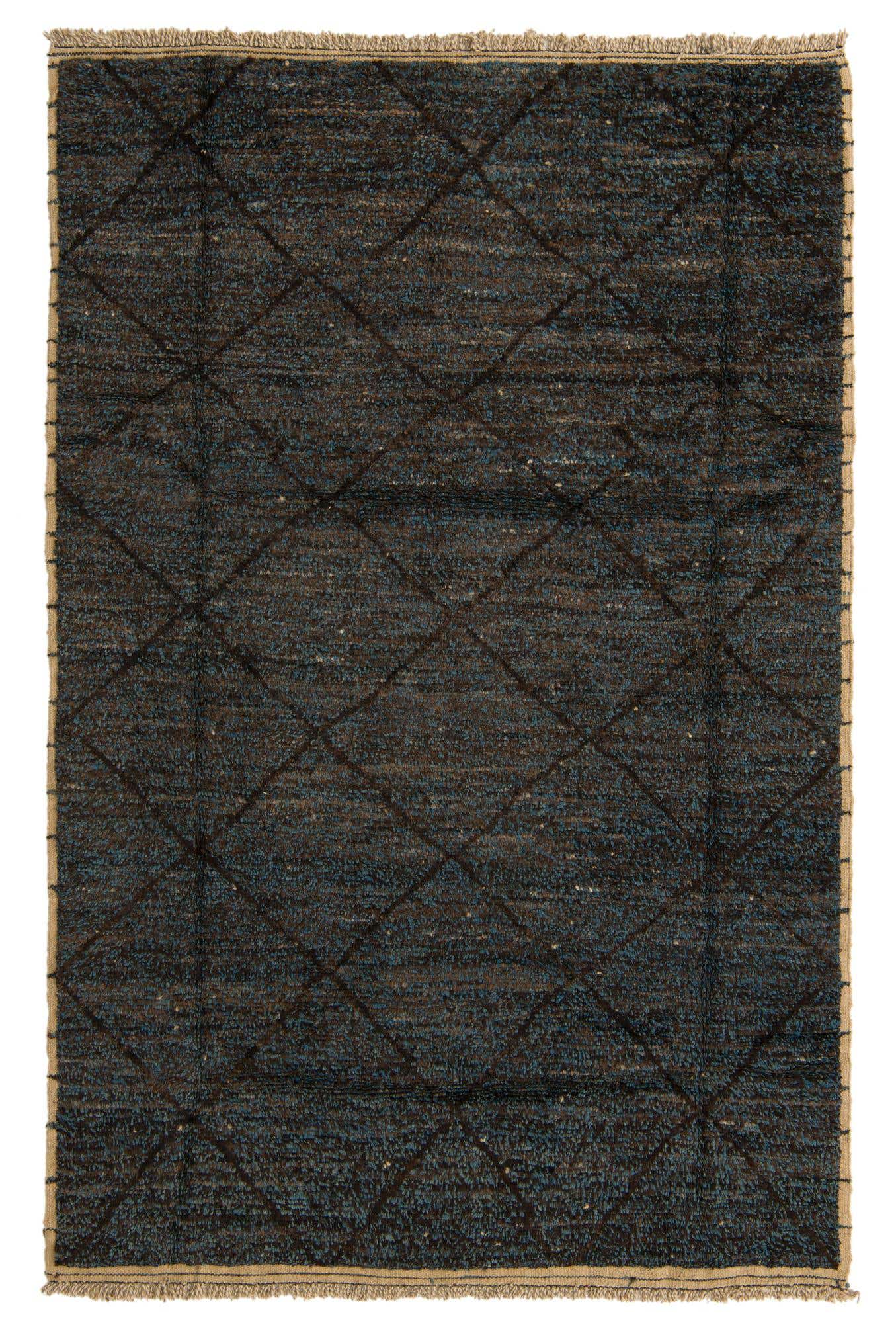 5' 10 x 8' 9 Hand Knotted Moroccan Wool Rug