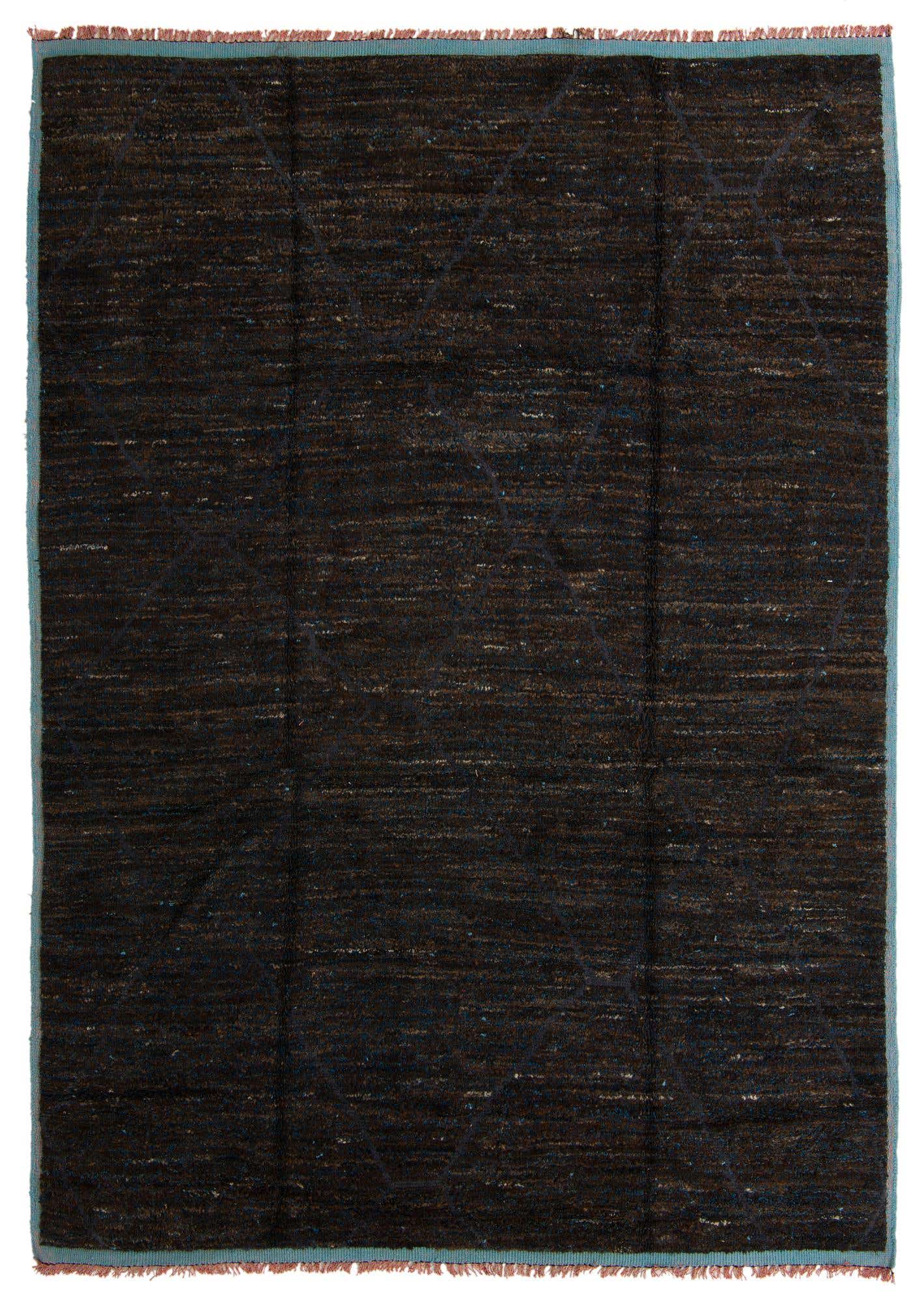 8' 9 x 12' 3 Hand Knotted Moroccan Wool Rug