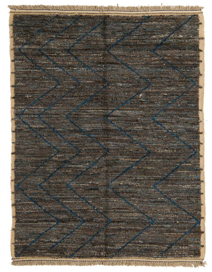 Detail image of 5' 3 x 8' 8 Hand Knotted Moroccan Wool Rug