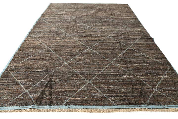 9' 1 x 12' 6 Hand Knotted Moroccan Wool Rug