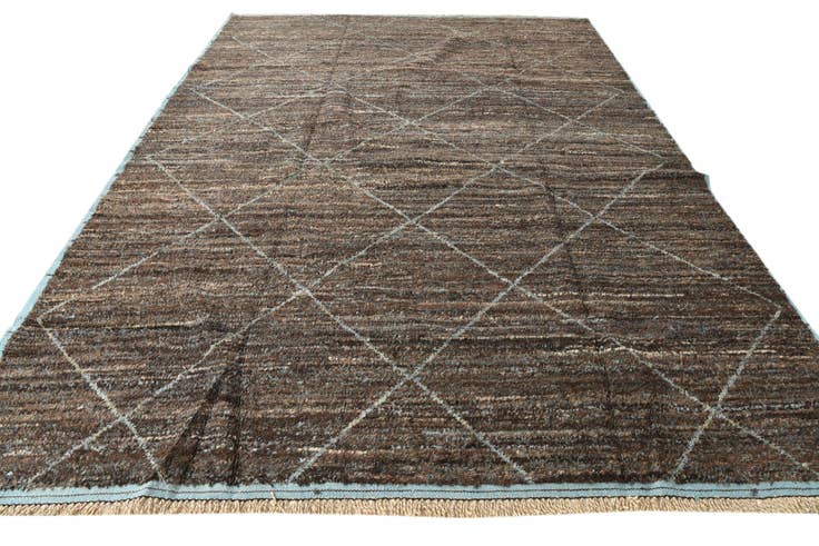 Detail image of 9' 1 x 12' 6 Hand Knotted Moroccan Wool Rug