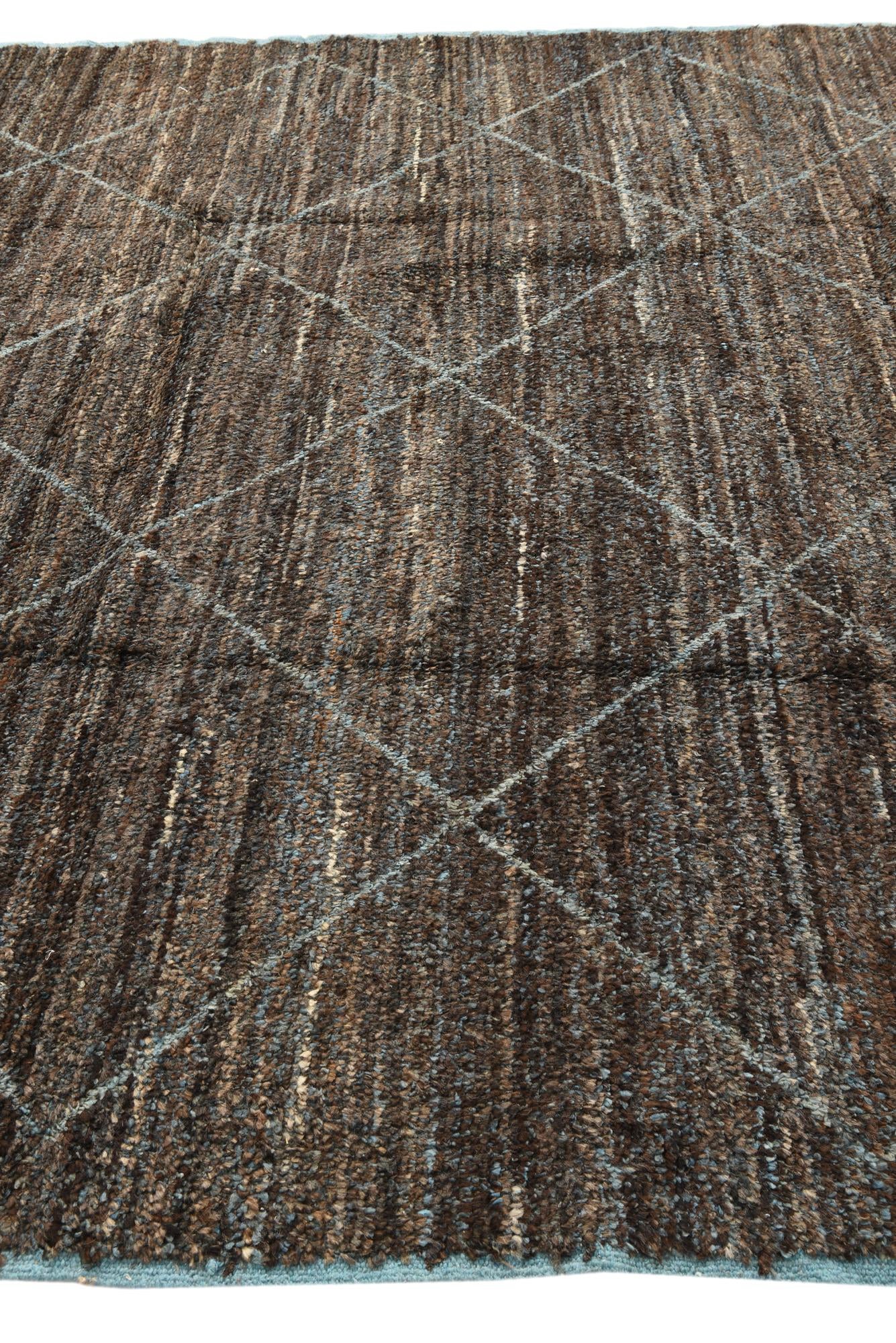 9' 1 x 12' 6 Hand Knotted Moroccan Wool Rug