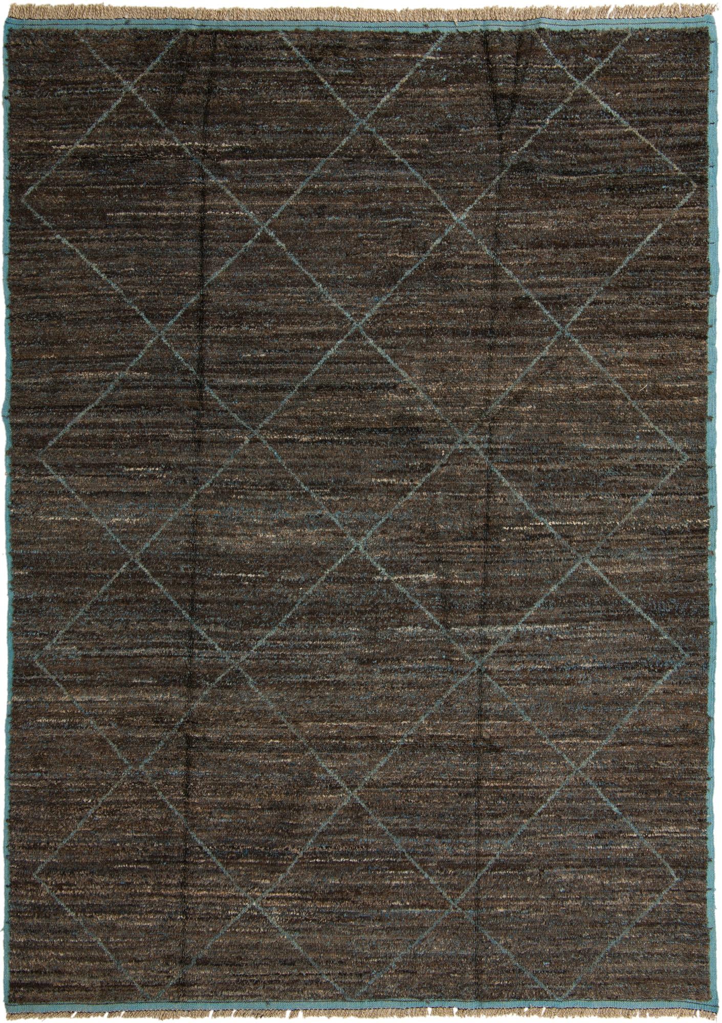 9' 1 x 12' 6 Hand Knotted Moroccan Wool Rug