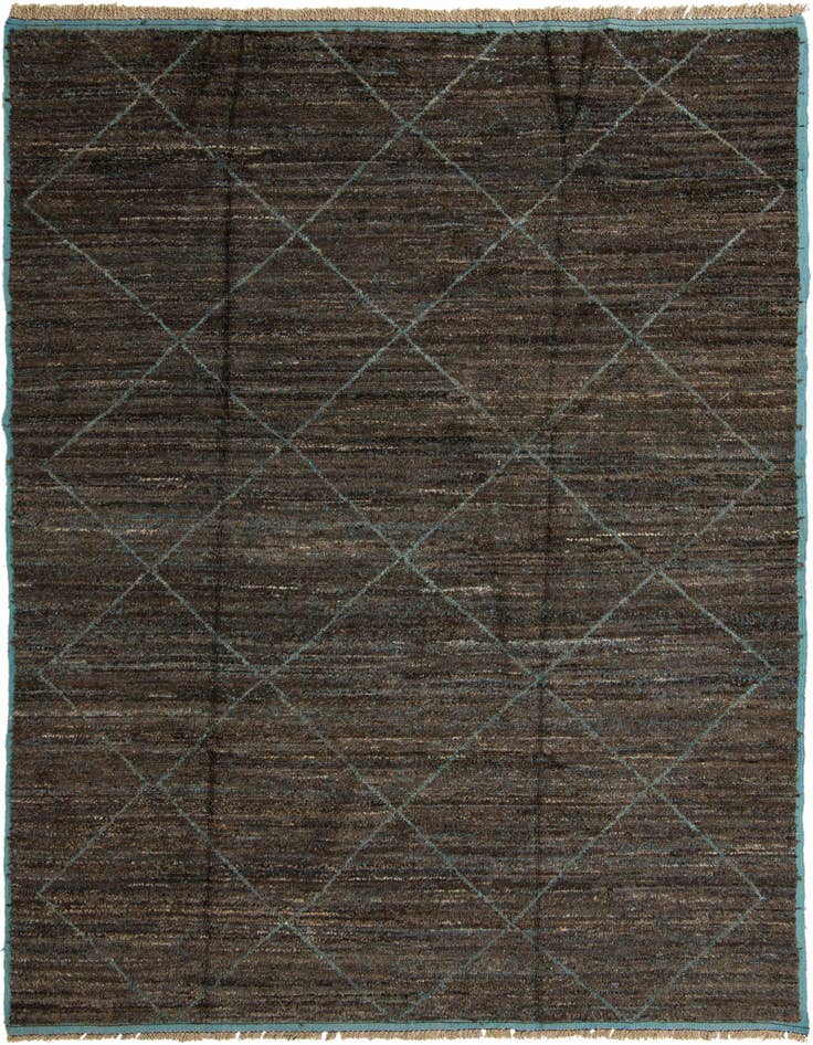 Detail image of 9' 1 x 12' 6 Hand Knotted Moroccan Wool Rug