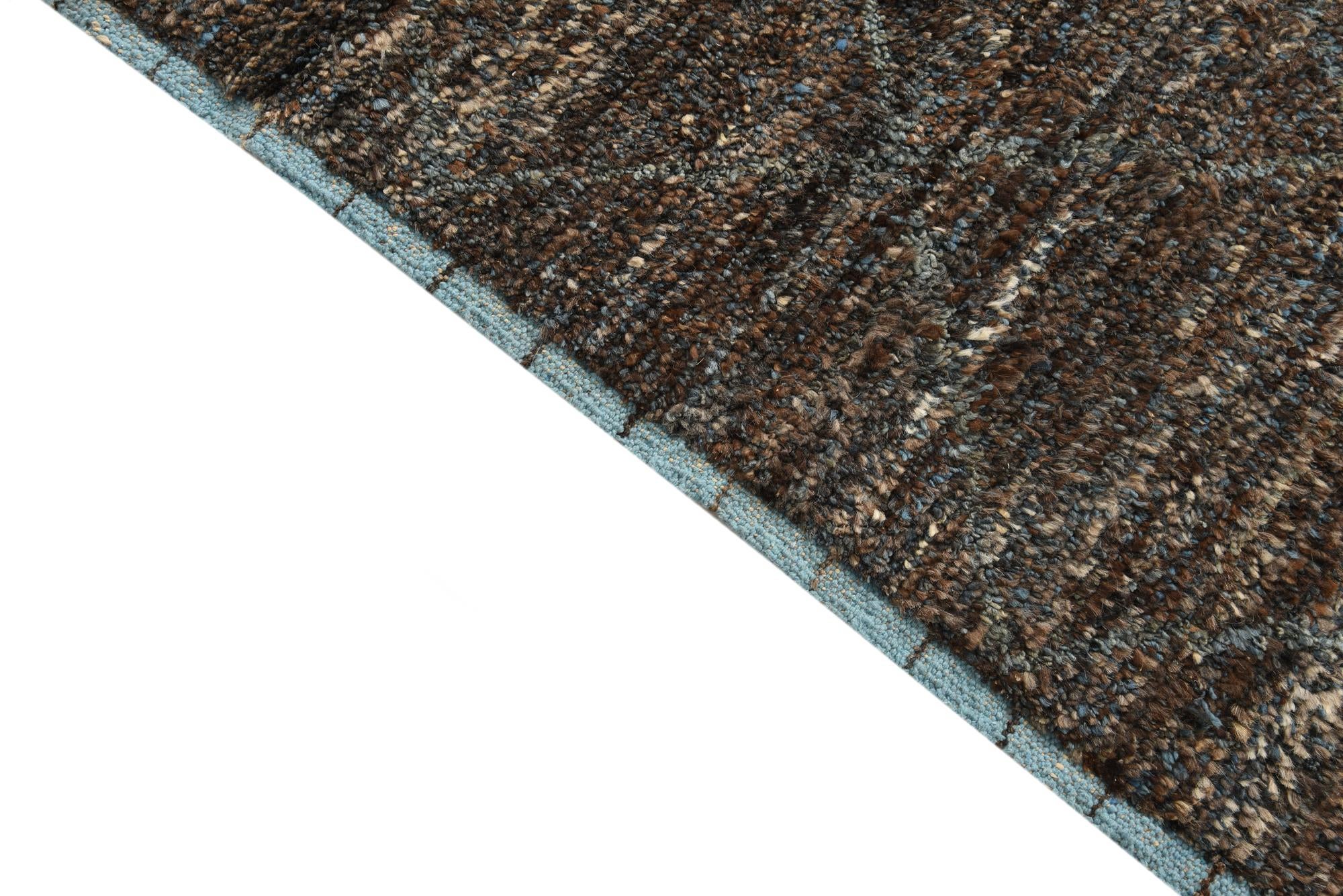 6' 5 x 9' 3 Hand Knotted Moroccan Wool Rug