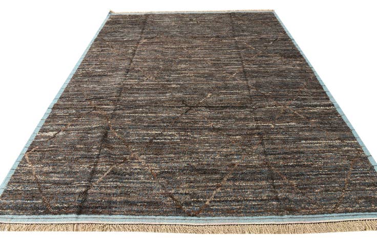 Detail image of 8' x 10' 6 Hand Knotted Moroccan Wool Rug