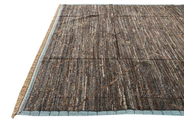 8' x 10' 6 Hand Knotted Moroccan Wool Rug