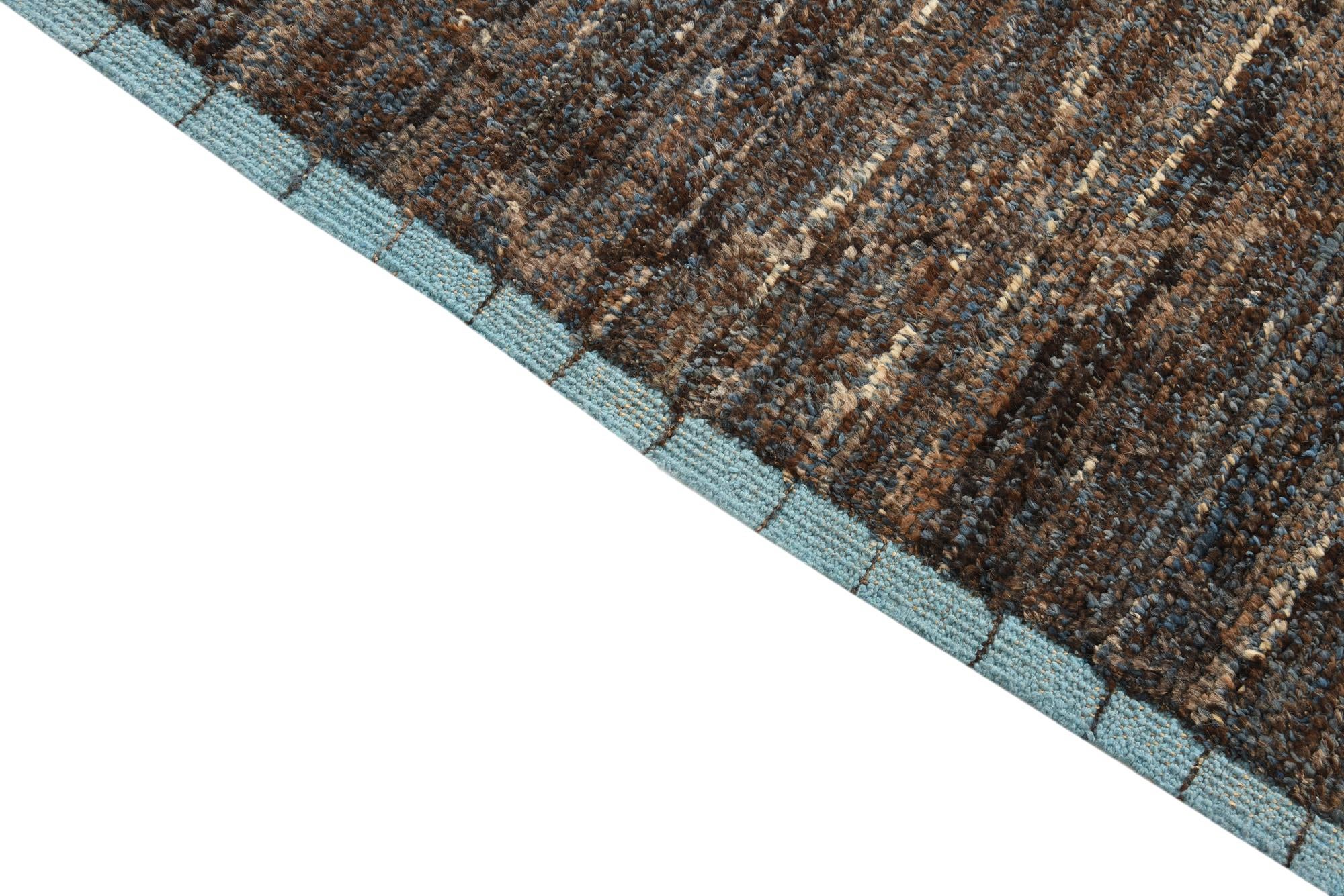 8' x 10' 6 Hand Knotted Moroccan Wool Rug
