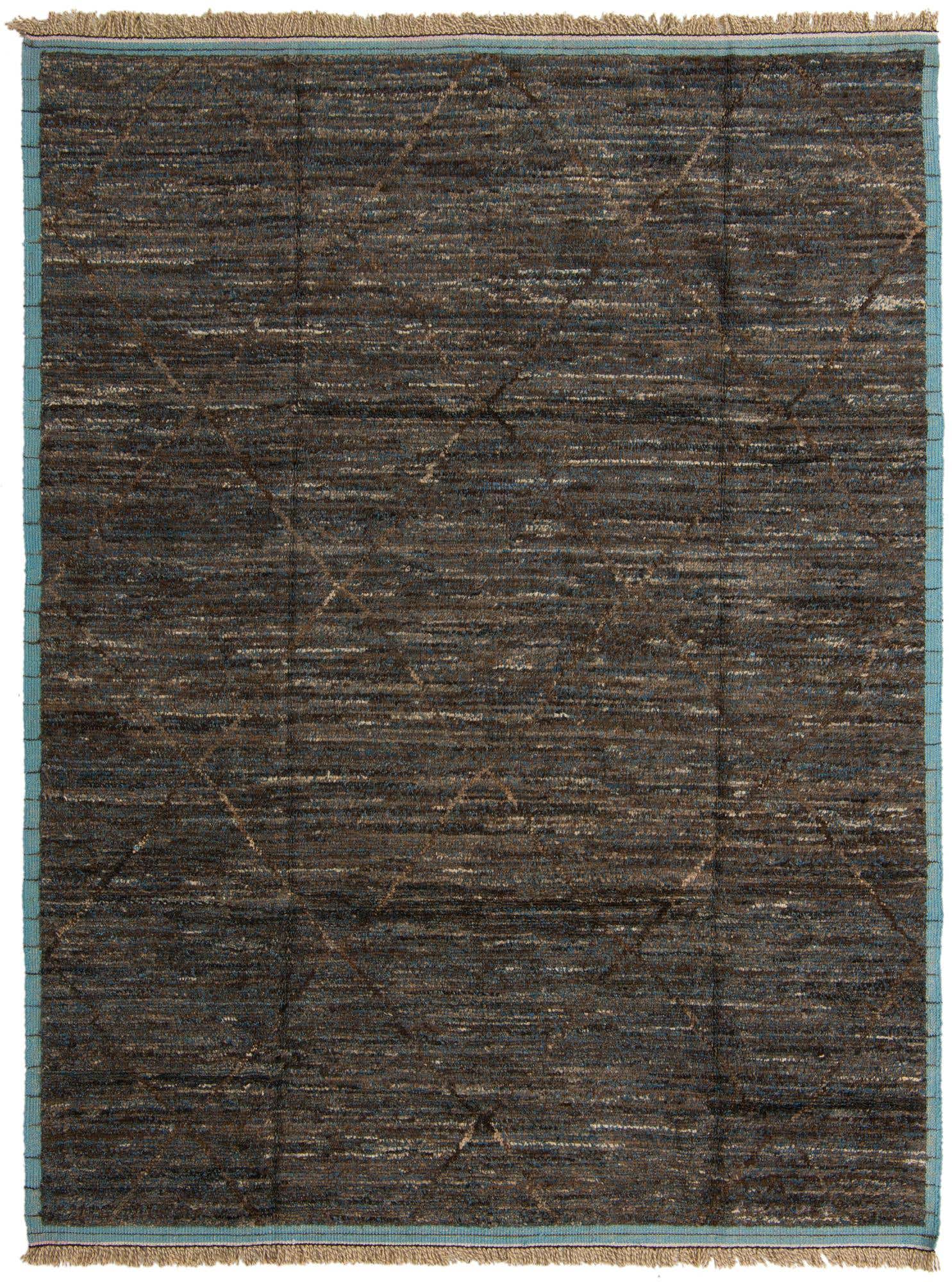 8' x 10' 6 Hand Knotted Moroccan Wool Rug