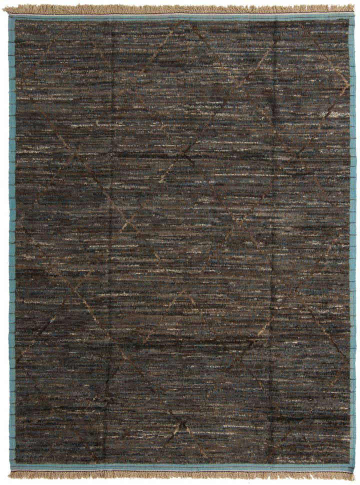 8' x 10' 6 Hand Knotted Moroccan Wool Rug