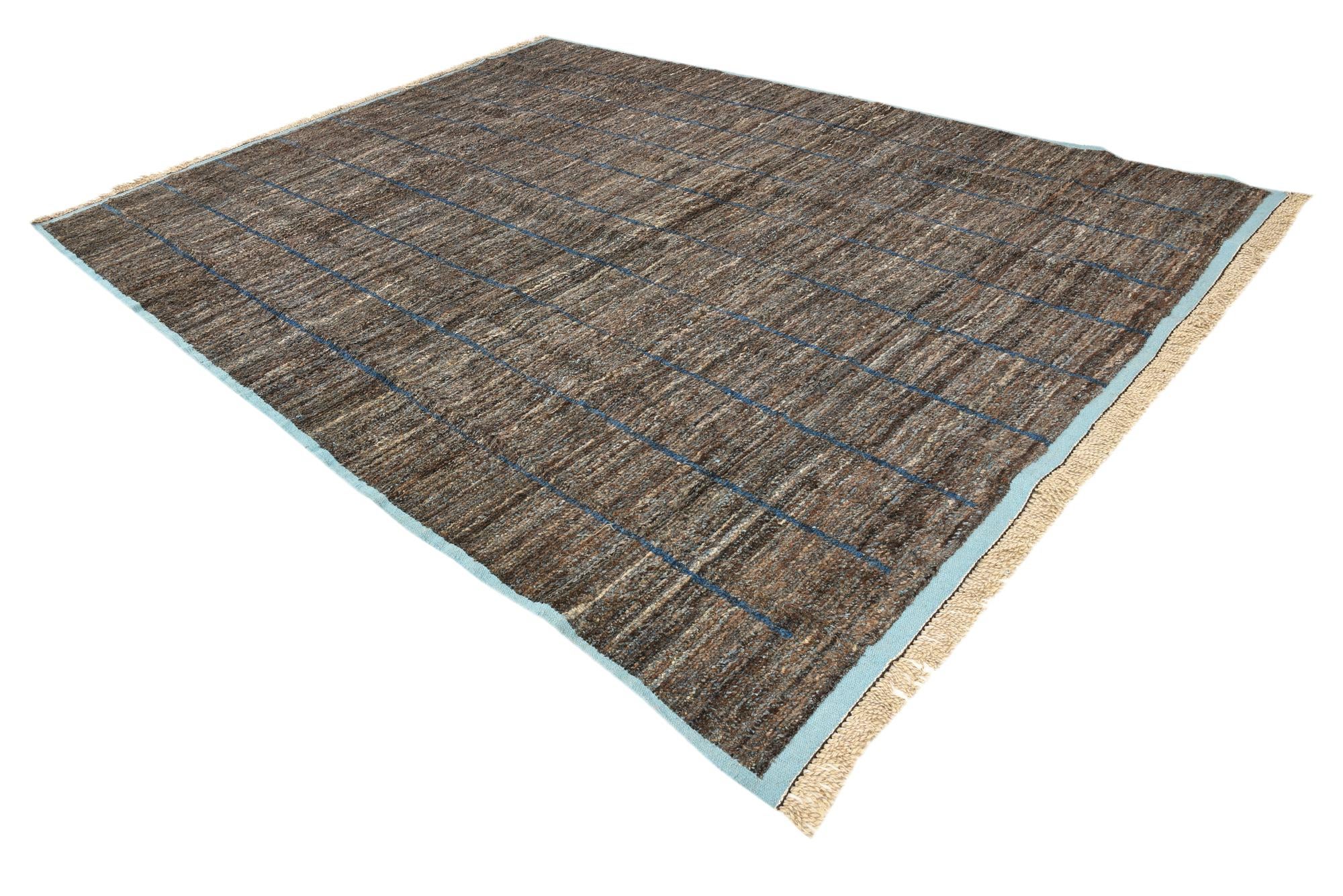 9' 3 x 12' 8 Hand Knotted Moroccan Wool Rug