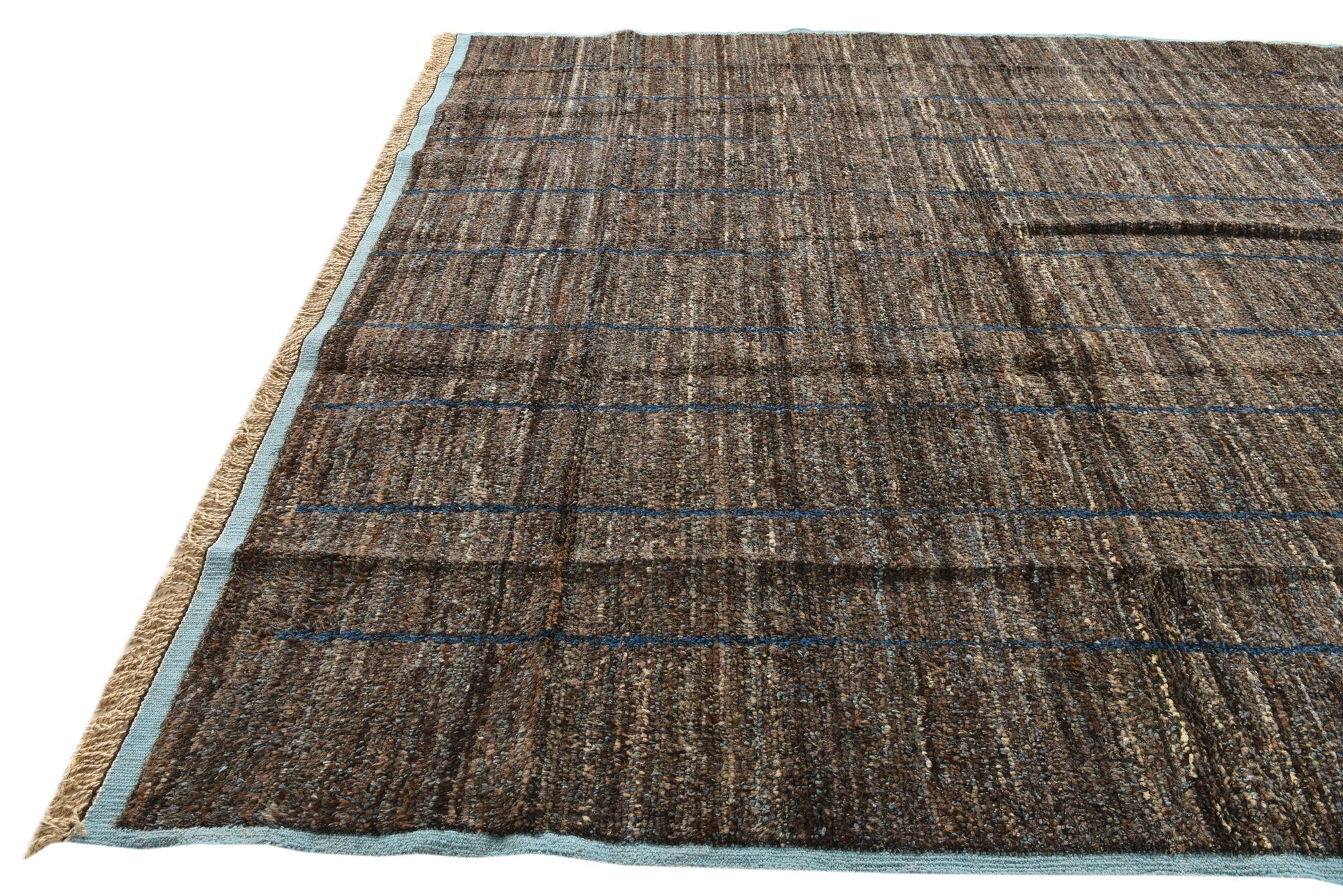 9' 3 x 12' 8 Hand Knotted Moroccan Wool Rug