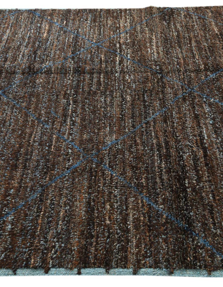 Detail image of 6' 3 x 9' 6  Hand Knotted Moroccan Wool Rug