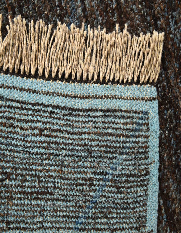 Detail image of 6' 3 x 9' 6  Hand Knotted Moroccan Wool Rug