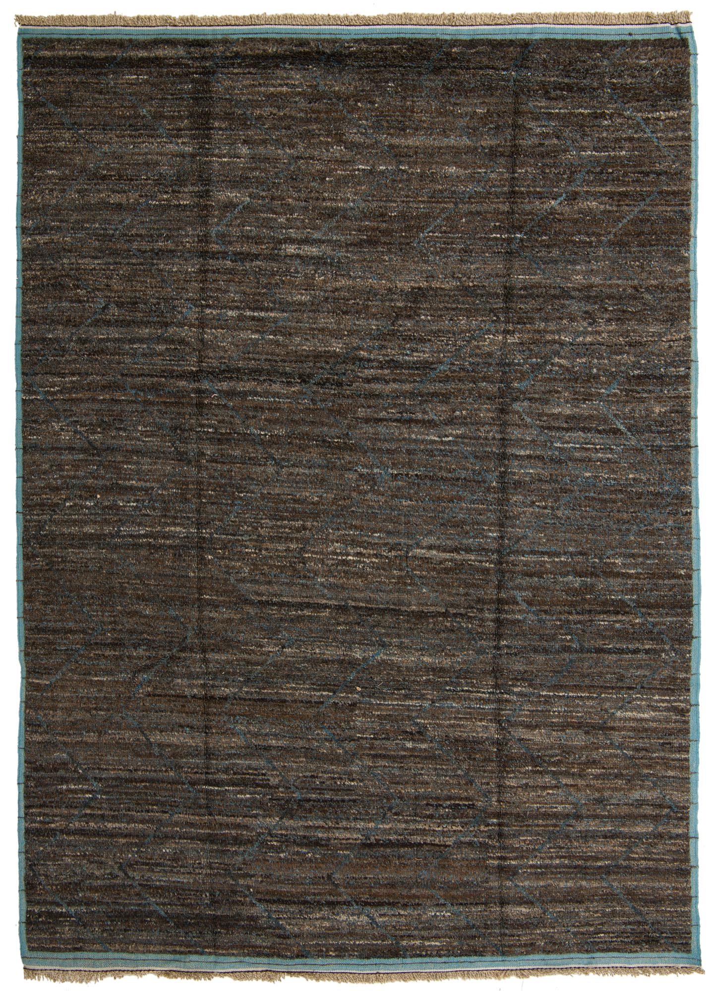 9' x 12' 9 Hand Knotted Moroccan Wool Rug