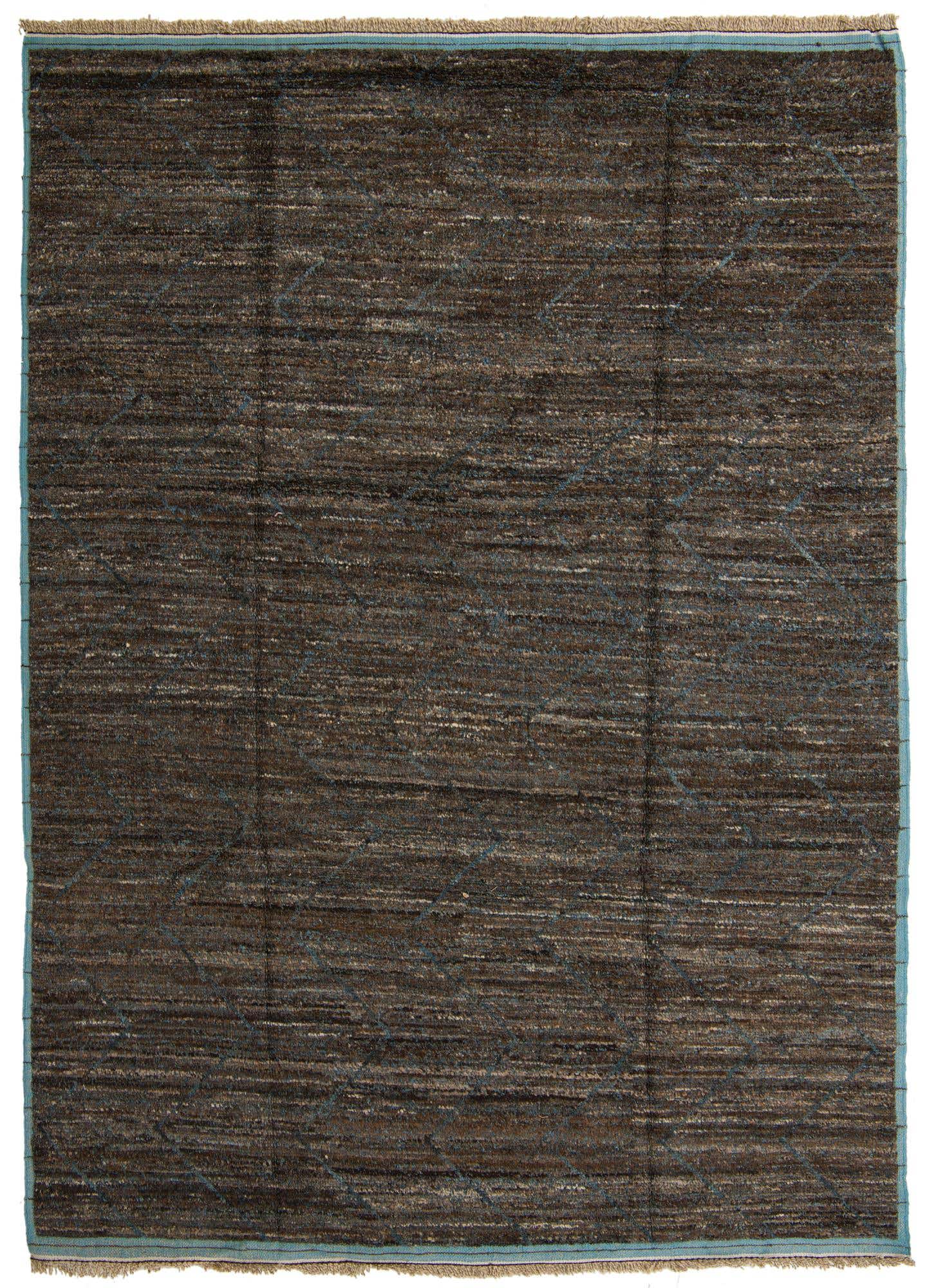 9' x 12' 9 Hand Knotted Moroccan Wool Rug