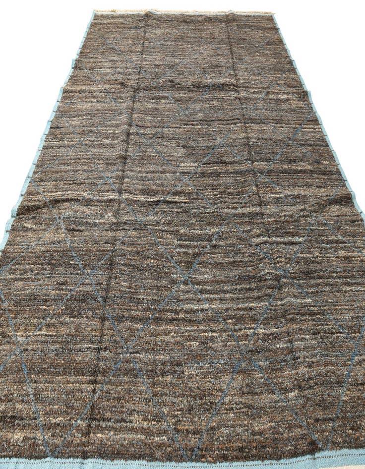 Detail image of 9' 1 x 12' 7  Hand Knotted Moroccan Wool Rug