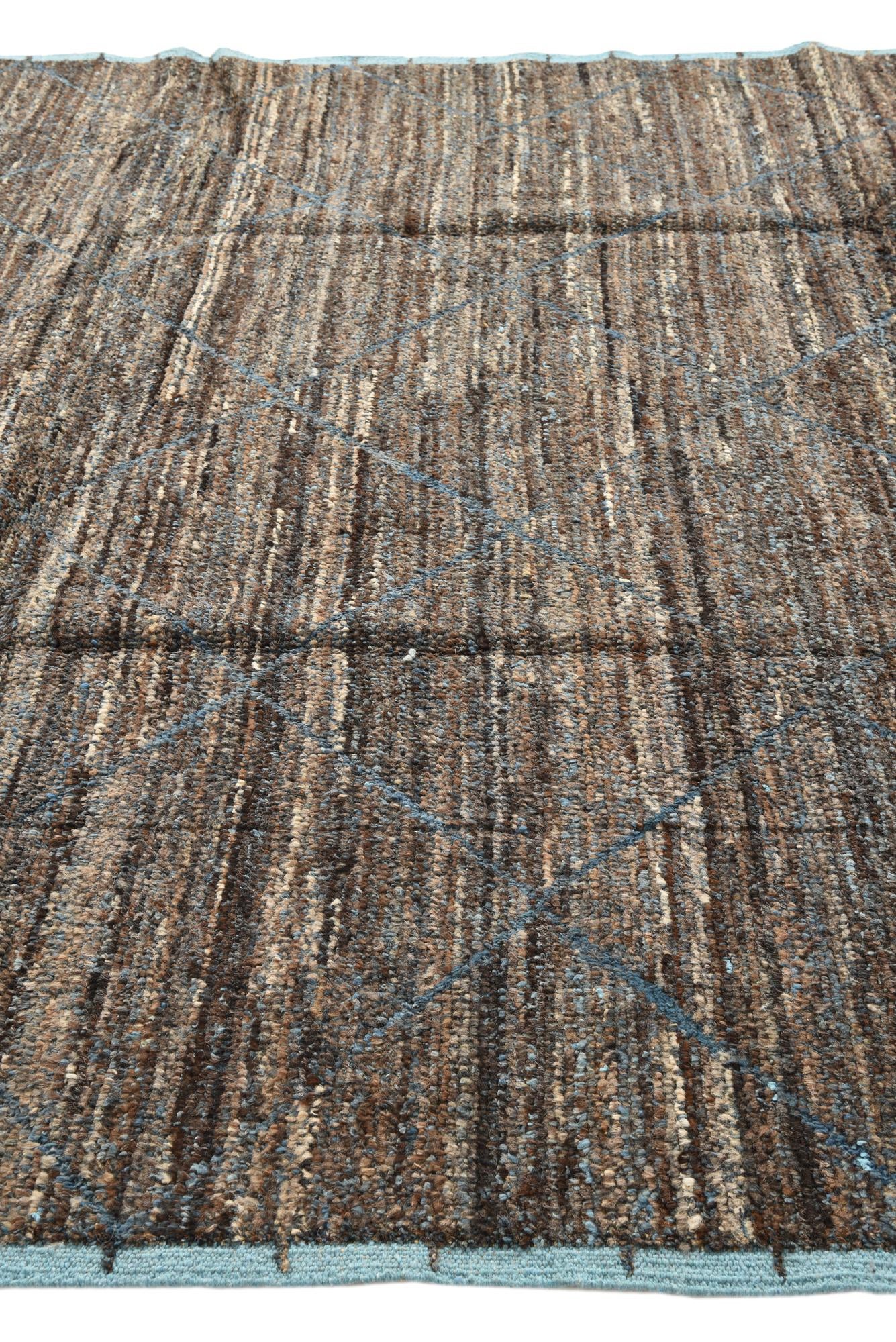 9' 1 x 12' 7 Hand Knotted Moroccan Wool Rug