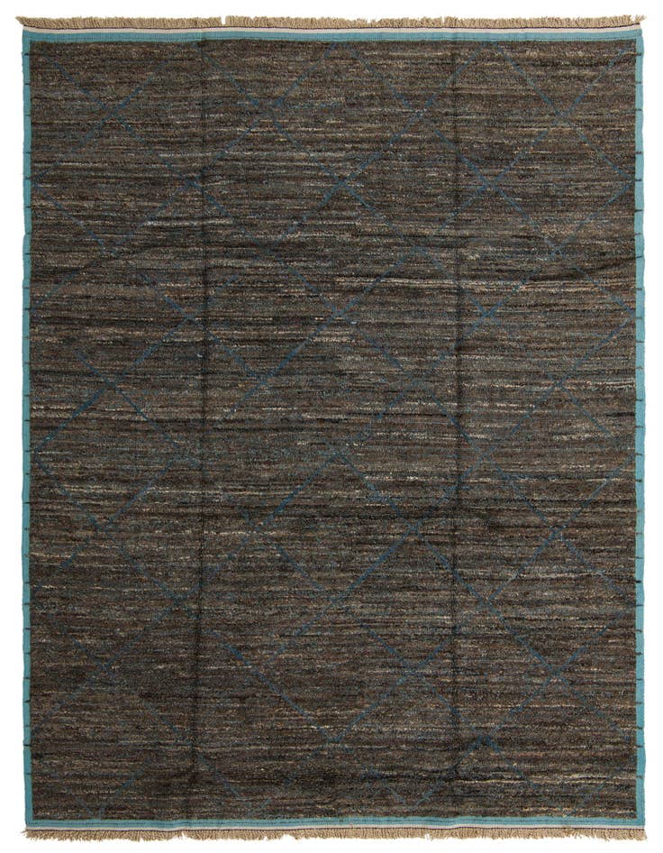 Detail image of 9' 1 x 12' 7 Hand Knotted Moroccan Wool Rug