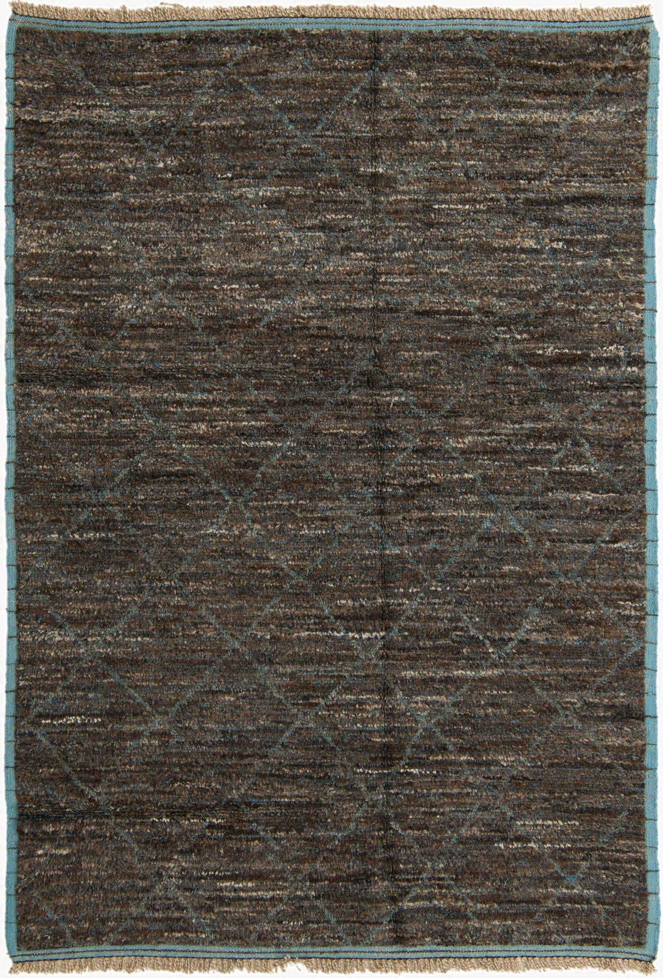 Primary image 6' 5 x 9' 3  Hand Knotted Moroccan Wool Rug