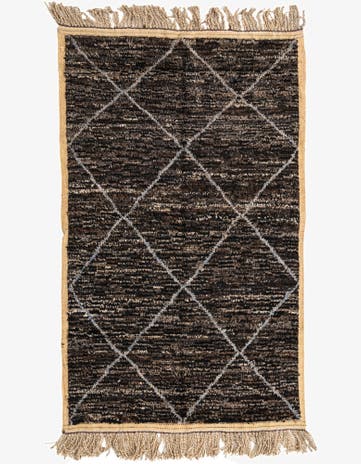 4' x 6' 7 Hand Knotted Moroccan Wool Rug