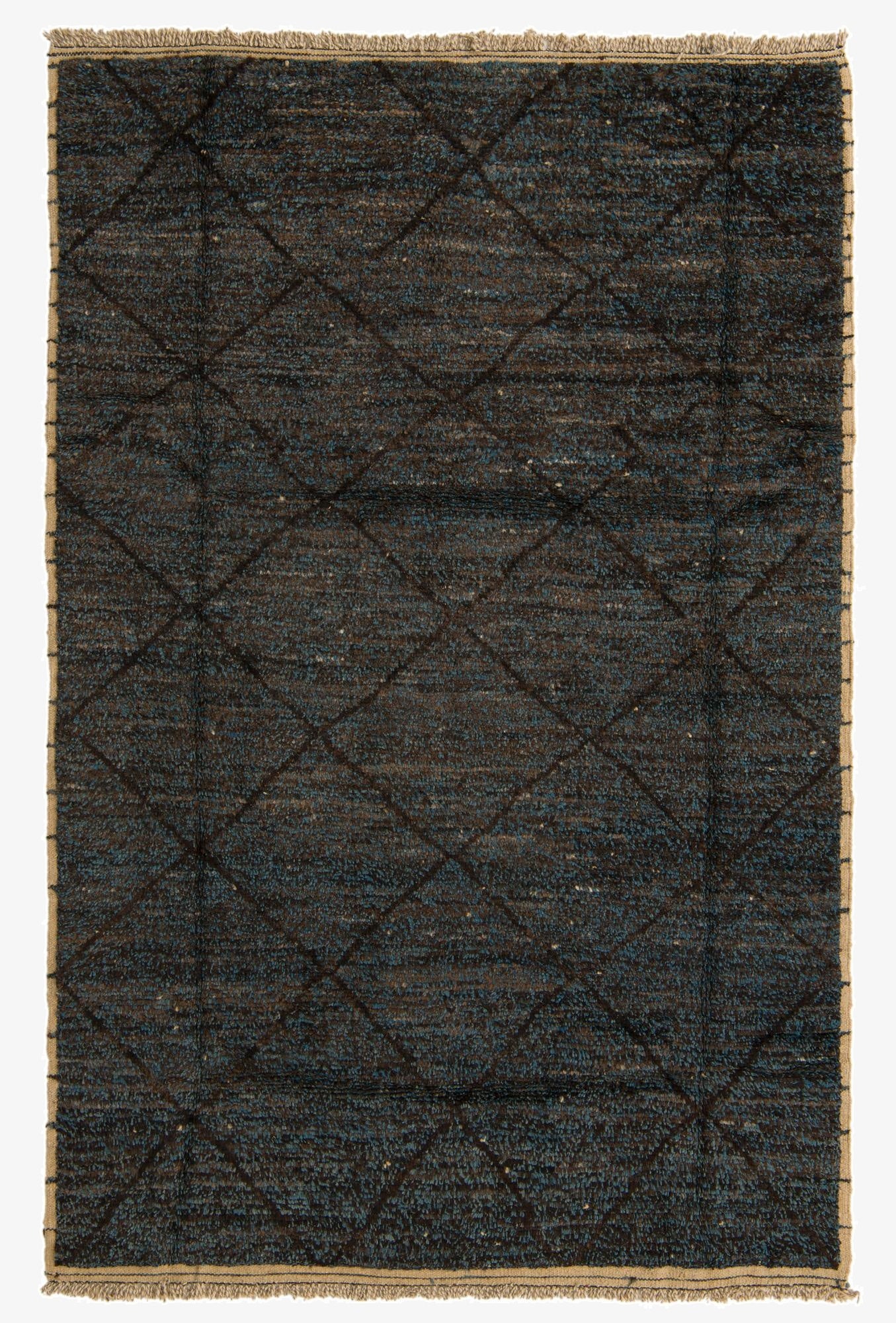 5' 10 x 8' 9  Hand Knotted Moroccan Wool Rug