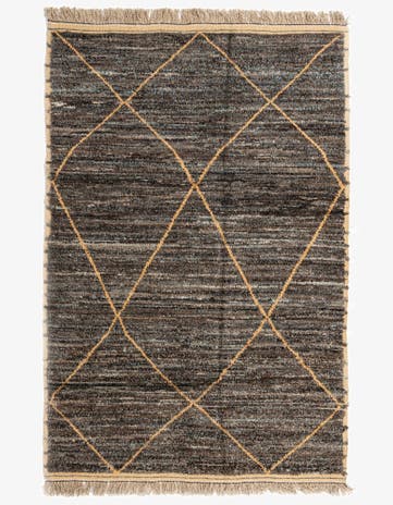 6' 3 x 9' 8 Hand Knotted Moroccan Wool Rug