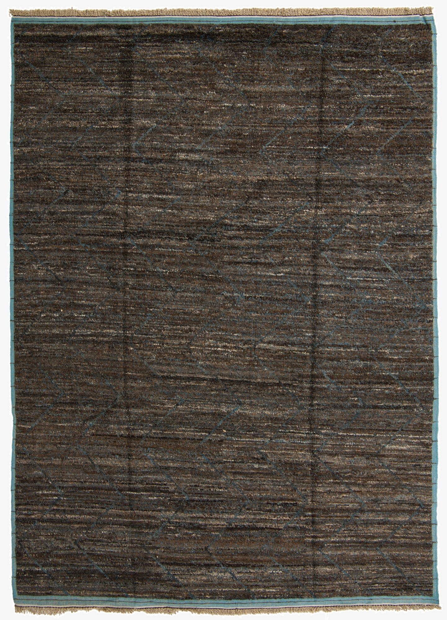 9' x 12' 9  Hand Knotted Moroccan Wool Rug