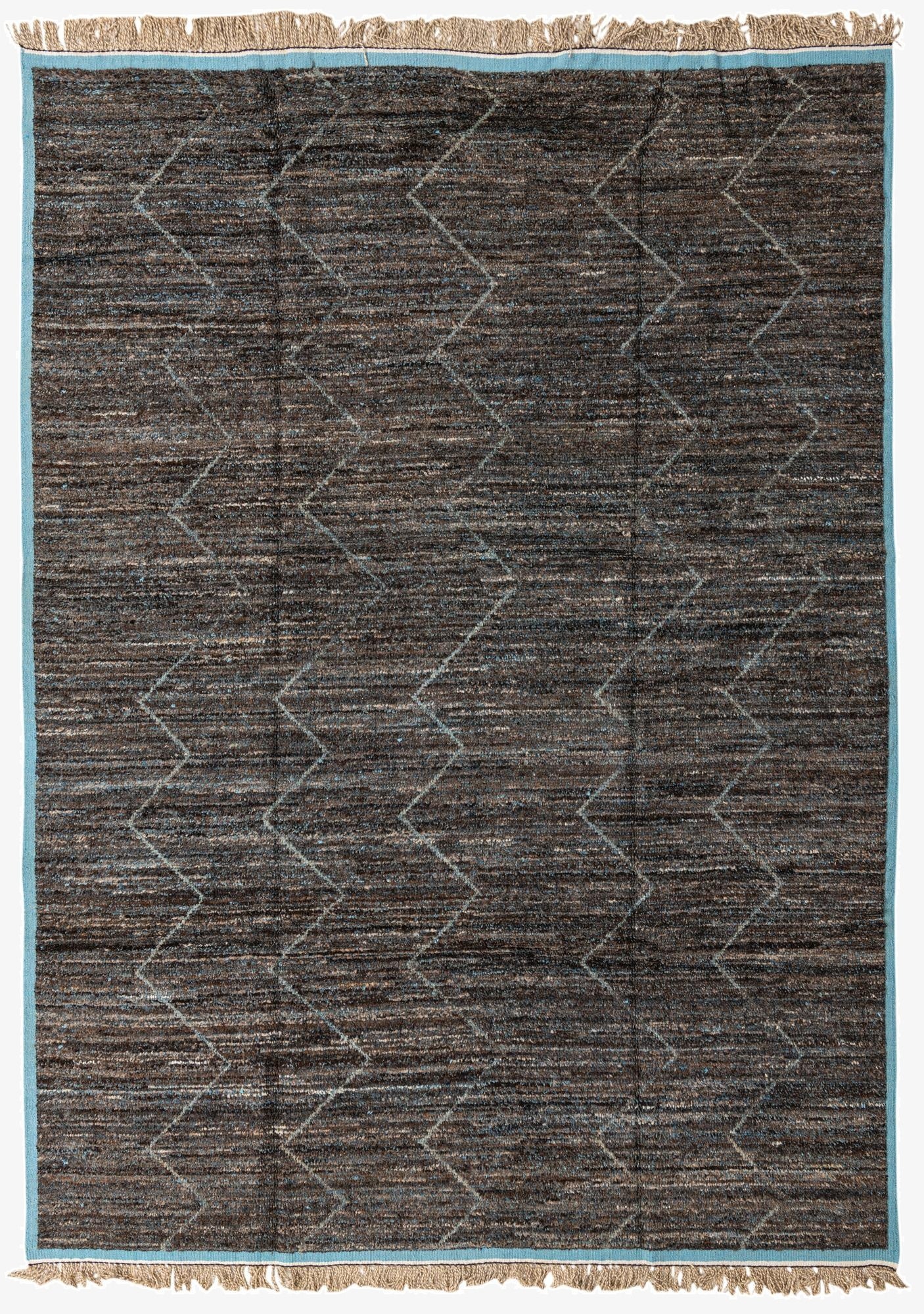 9' x 12' 8  Hand Knotted Moroccan Wool Rug