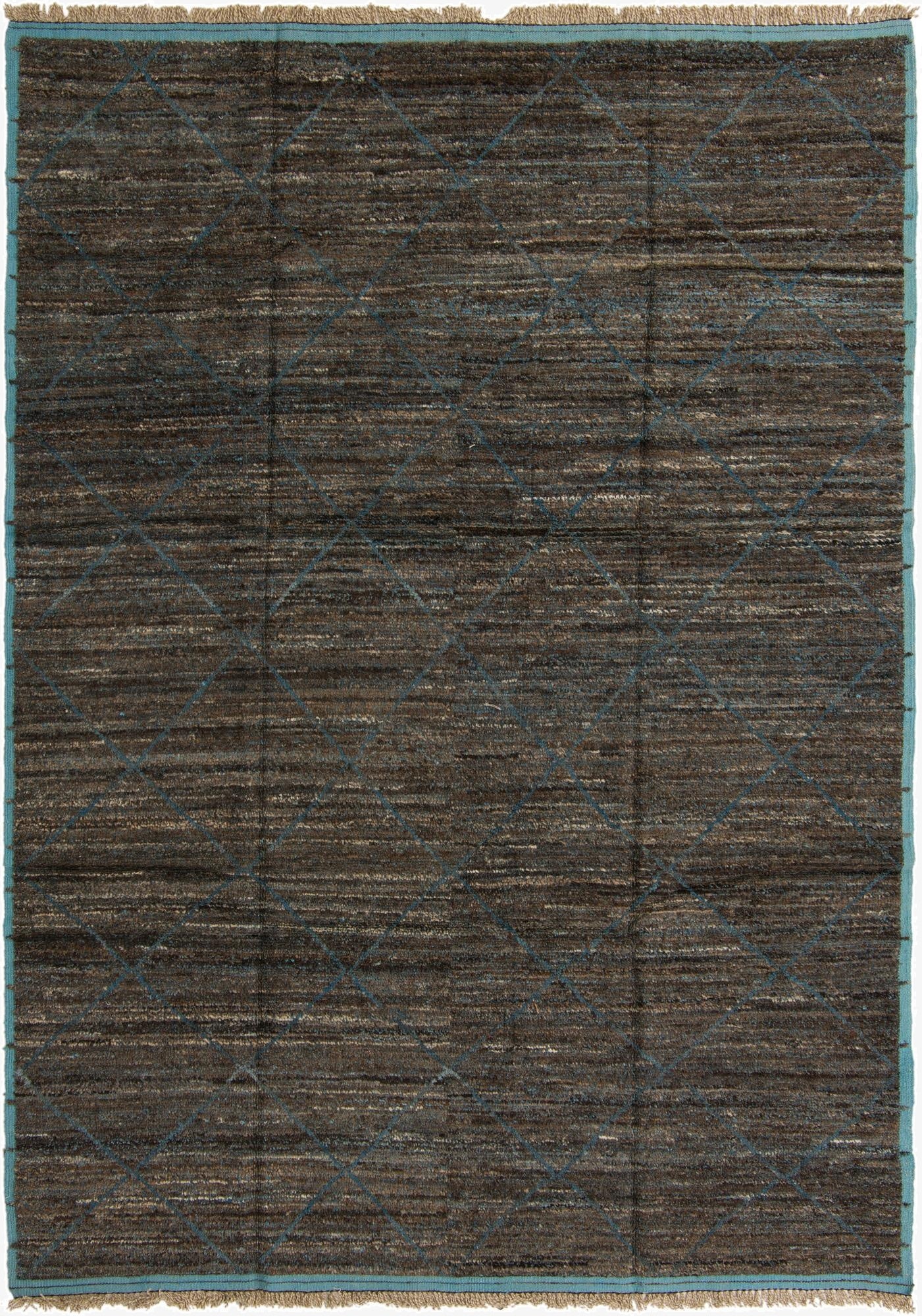 9' x 12' 8  Hand Knotted Moroccan Wool Rug