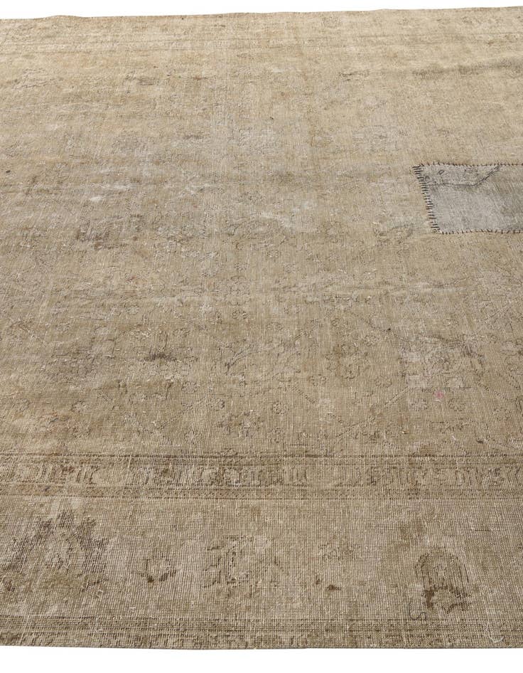 Detail image of 9' 7 x 12' 2  Hand Knotted Ultra Vintage Persian Wool Rug