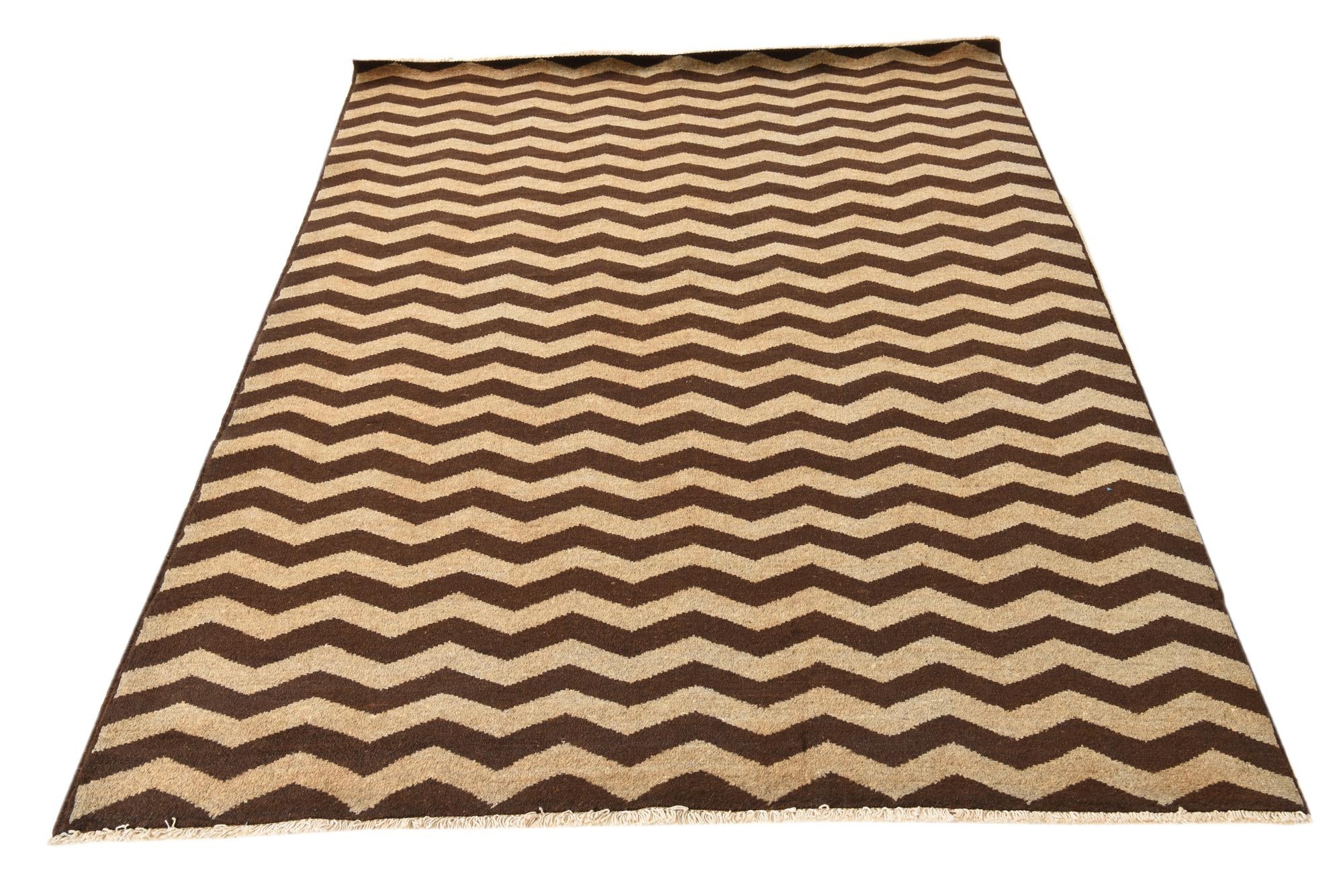 4' 10 x 6' 3 Hand Knotted Modern Ziegler Rug