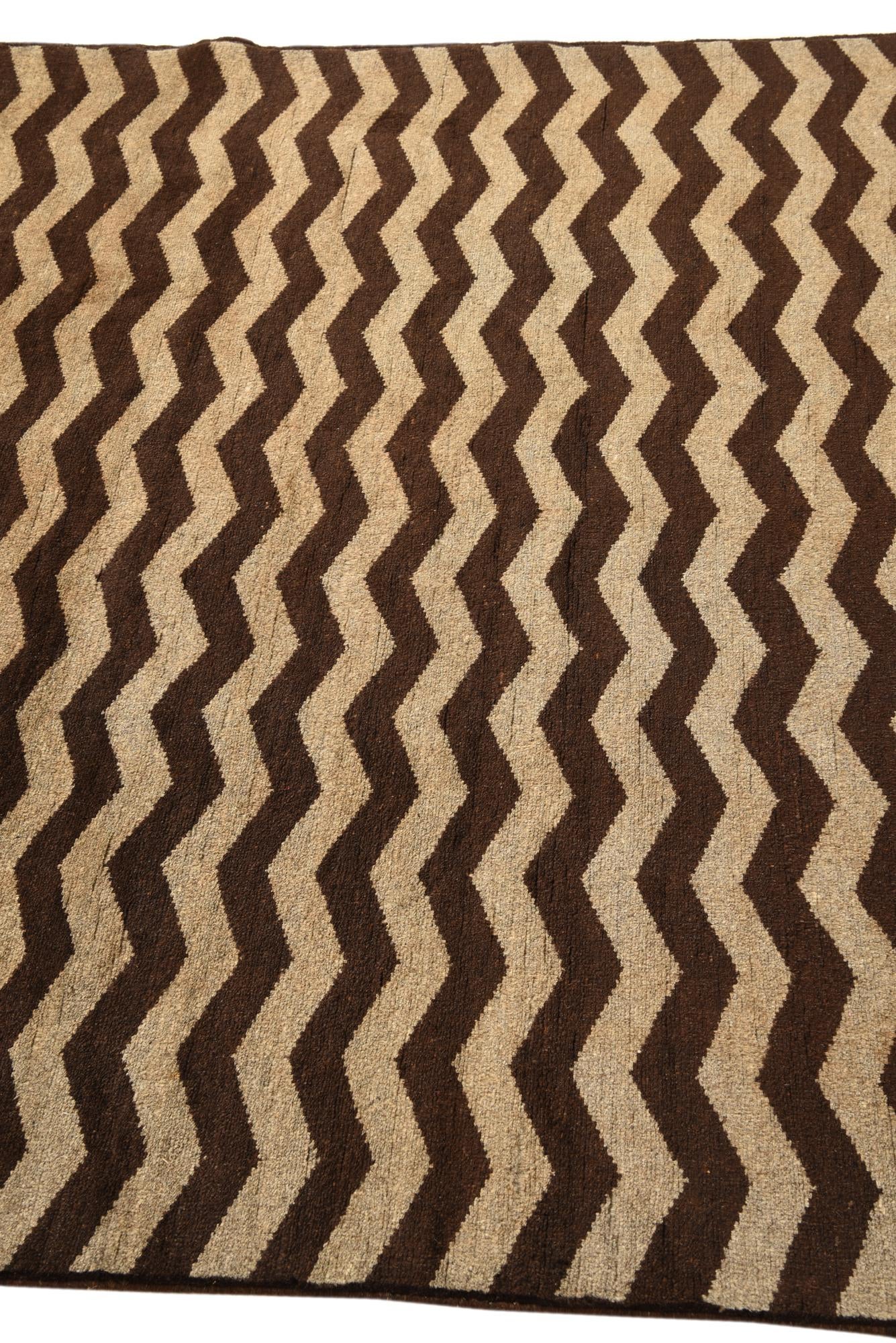 4' 10 x 6' 3 Hand Knotted Modern Ziegler Rug