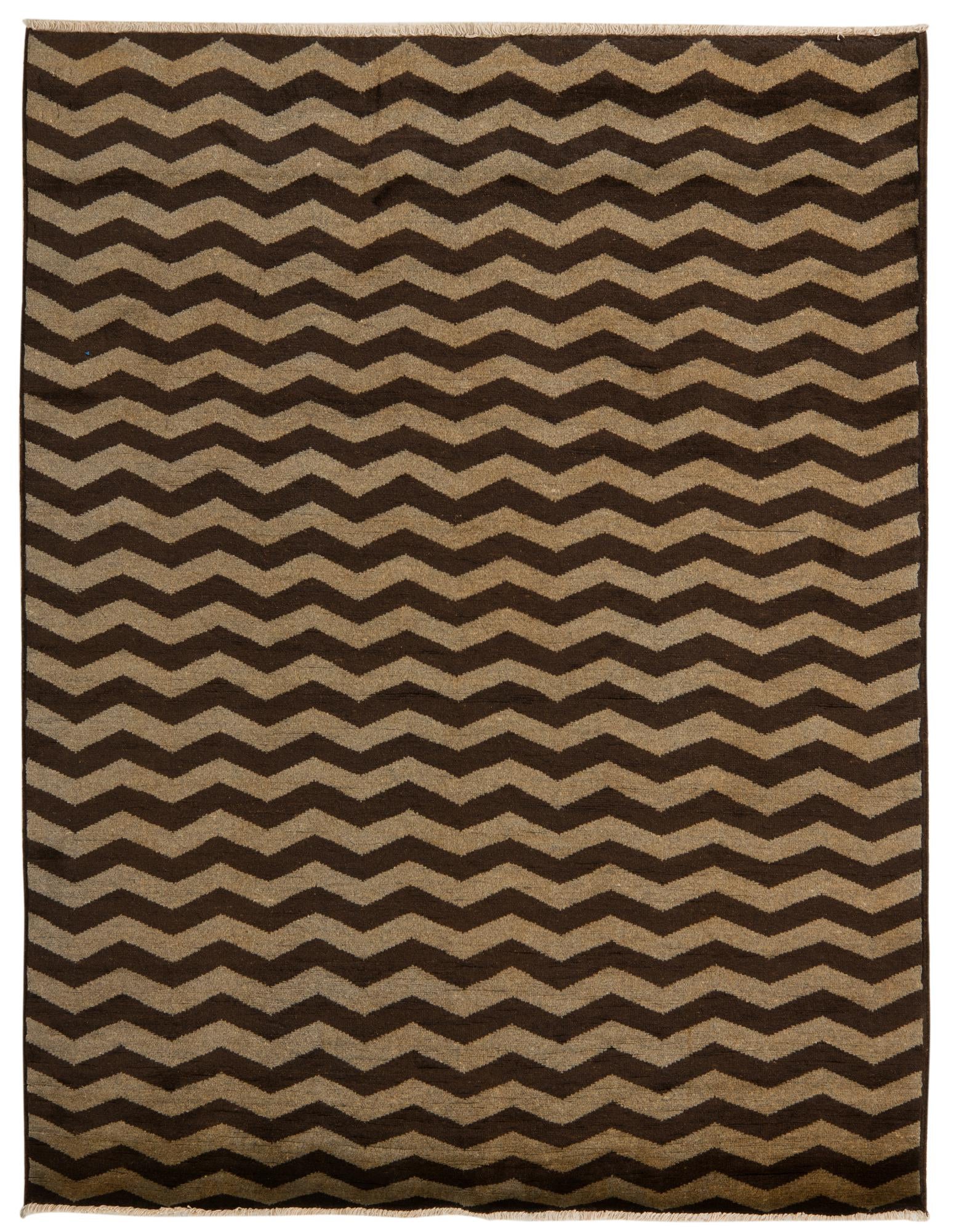 4' 10 x 6' 3 Hand Knotted Modern Ziegler Rug