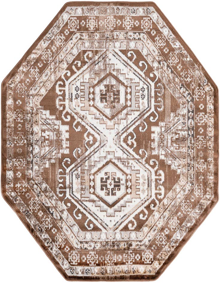 Detail image of 5' 3 x 5' 3 Charlotte Octagon Rug