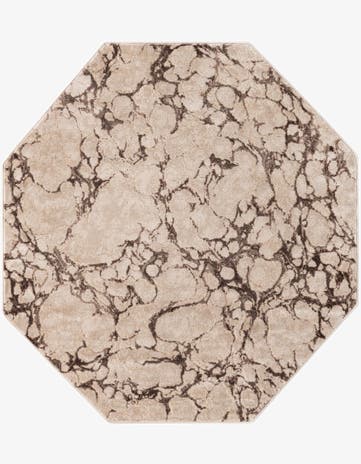 Brown Oasis Octagon Rug
