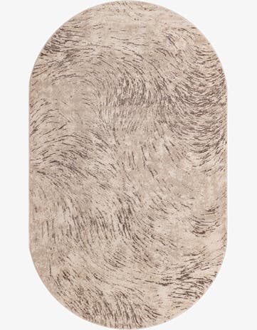 Brown Oasis Oval Rug