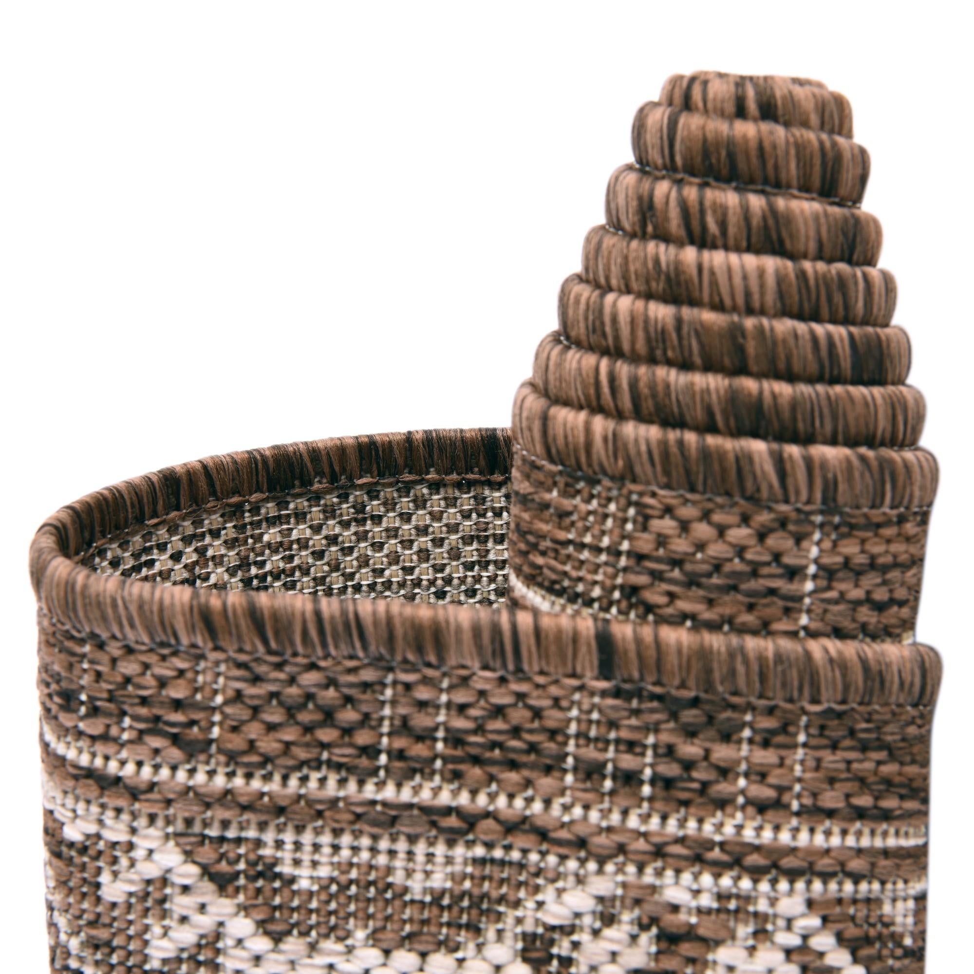3' x 5' 3 Easy-Clean Aztec Indoor / Outdoor Oval Rug