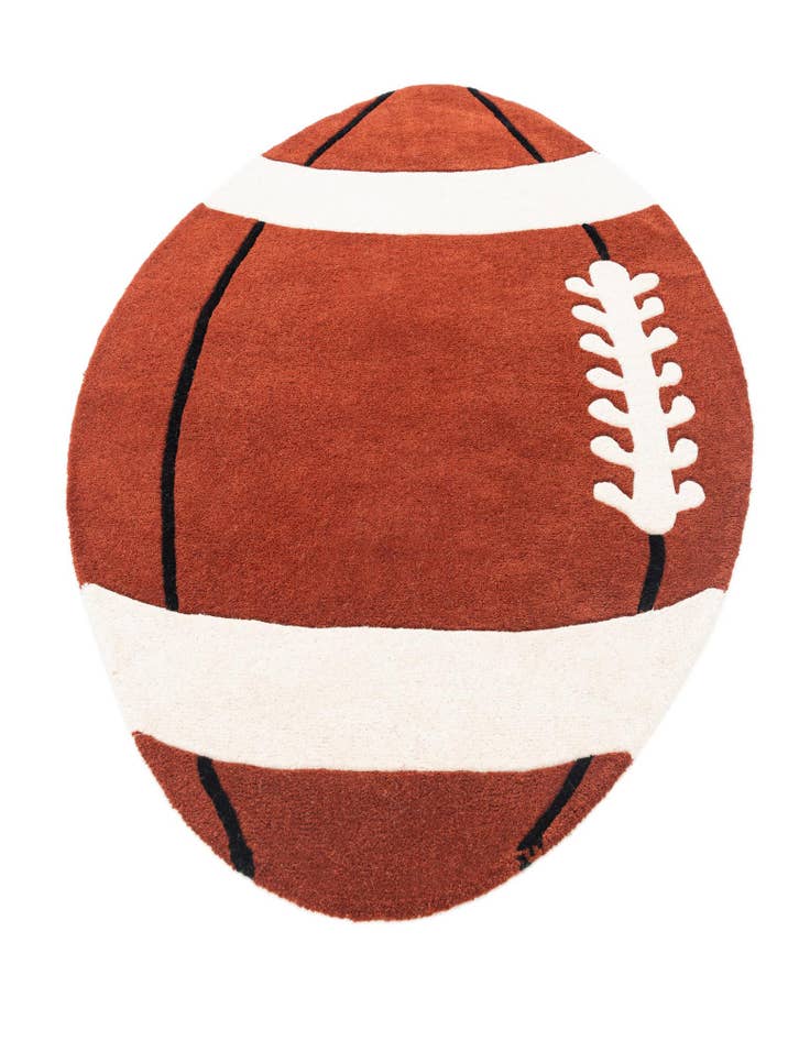 Detail image of 3' x 5' 2 Playtime Kids Wool Oval Rug