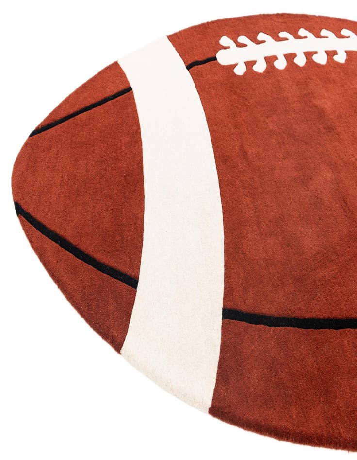 Detail image of 6' x 10' Playtime Kids Wool Oval Rug