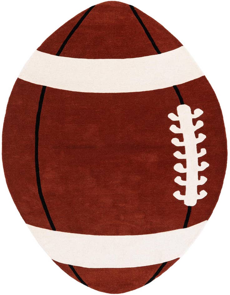 Detail image of 6' x 10' Playtime Kids Wool Oval Rug